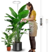 DONGPAI LED Plant Grow Lights for Indoor Plants, 13.7-61.1inch Height Full Spectrum 72LEDs Adjustable Large Growing Lamp with Auto On/Off Timer Dimmable Brightness