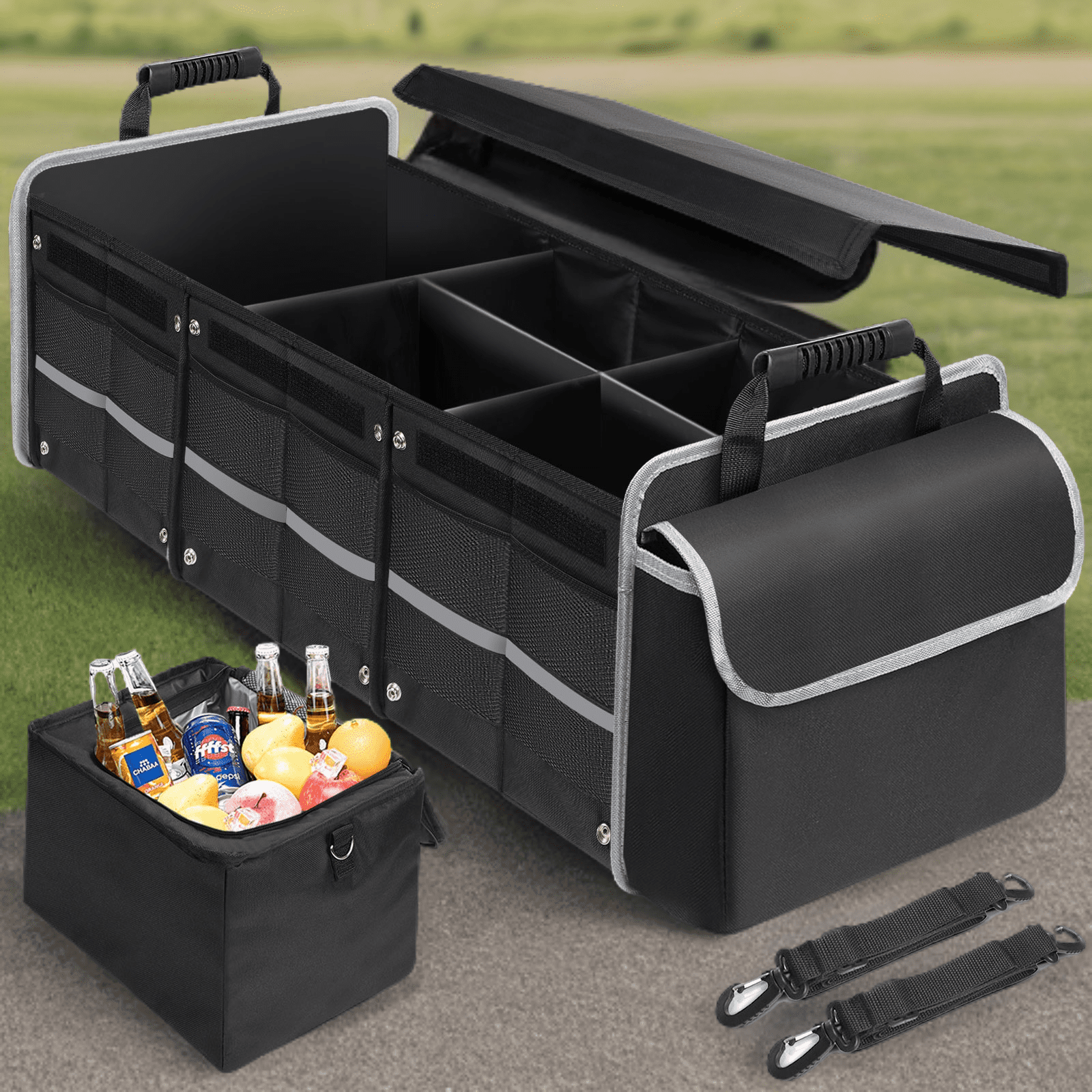 Insulated trunk organizer for groceries sale
