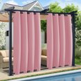 thumbnail image 1 of DONGPAI Outdoor Curtain for Patio Waterproof 52 x 108 Inch Windproof Thermal Insulated Top and Bottom Grommets Light Blocking Outside Curtains Keep Privacy for Yard/Porch, 1 Panel, Pink, 1 of 8