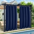 thumbnail image 1 of DONGPAI Outdoor Curtain for Patio Waterproof 52 x 96 Inch Windproof Thermal Insulated Top and Bottom Grommets Light Blocking Outside Curtains Keep Privacy for Yard/Porch, 1 Panel, Navy, 1 of 8