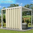 thumbnail image 1 of DONGPAI Outdoor Curtains for Patio Waterproof Blackout Privacy UV Resistant with Top and Bottom Grommet for Porch, Gazebo, Pergola, 100 x 96 Inches, Beige, 1 Panel, 1 of 9