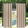 thumbnail image 1 of DONGPAI Outdoor Patio Curtain, Weighted Waterproof Drapes Grommet Blackout Shades Thermal Insulated Privacy Windproof Curtain for for Gazebo, Porch, Bedroom, 1 Panel, 1 of 6