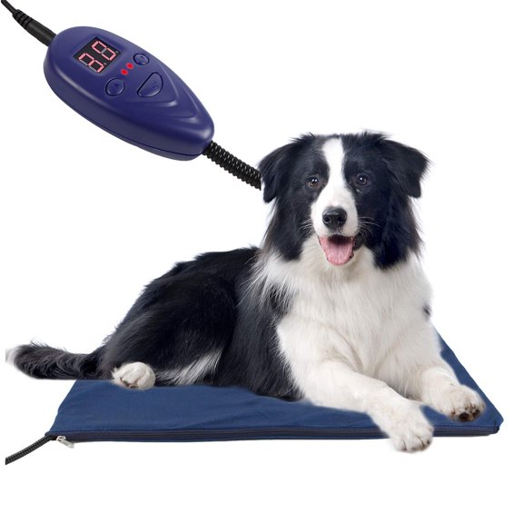 DONGPAI Pet Heating Pad Dog Cat Warming Pad Electric Heated Blanket Indoor Warming Mat with 7 Level Adjustable Temperature Chew Resistant Pad