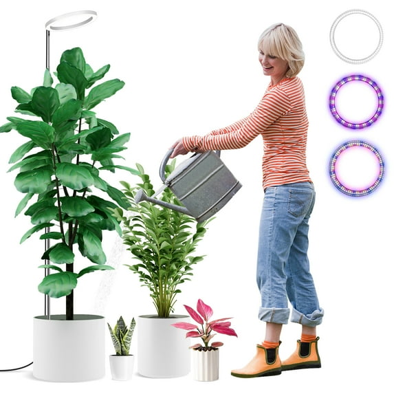 DONGPAI Plant Grow Light, 72 LEDs Full Spectrum Plant Light for Indoor Plants, Height Adjustable Automatic Timer Dimmable Brightness, Ideal for Tall Plants