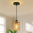 thumbnail image 1 of DONGPAI Rattan Farmhouse Pendant Lights for Kitchen Island, Boho Hand-Woven Lamp Shade Kitchen Hanging Lights Ceiling Light Fixture for Kitchen, Dining Room, Foyer & Entryway, 1 of 9