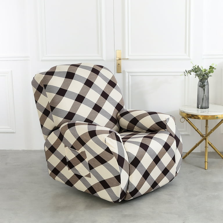 DONGPAI Recliner Covers Stretch Recliner Chair Covers 4 Pieces with Pocket Reclining Chair Furniture Covers for Recliners Jacquard Recliner Slipcovers for Large Recliner Walmart