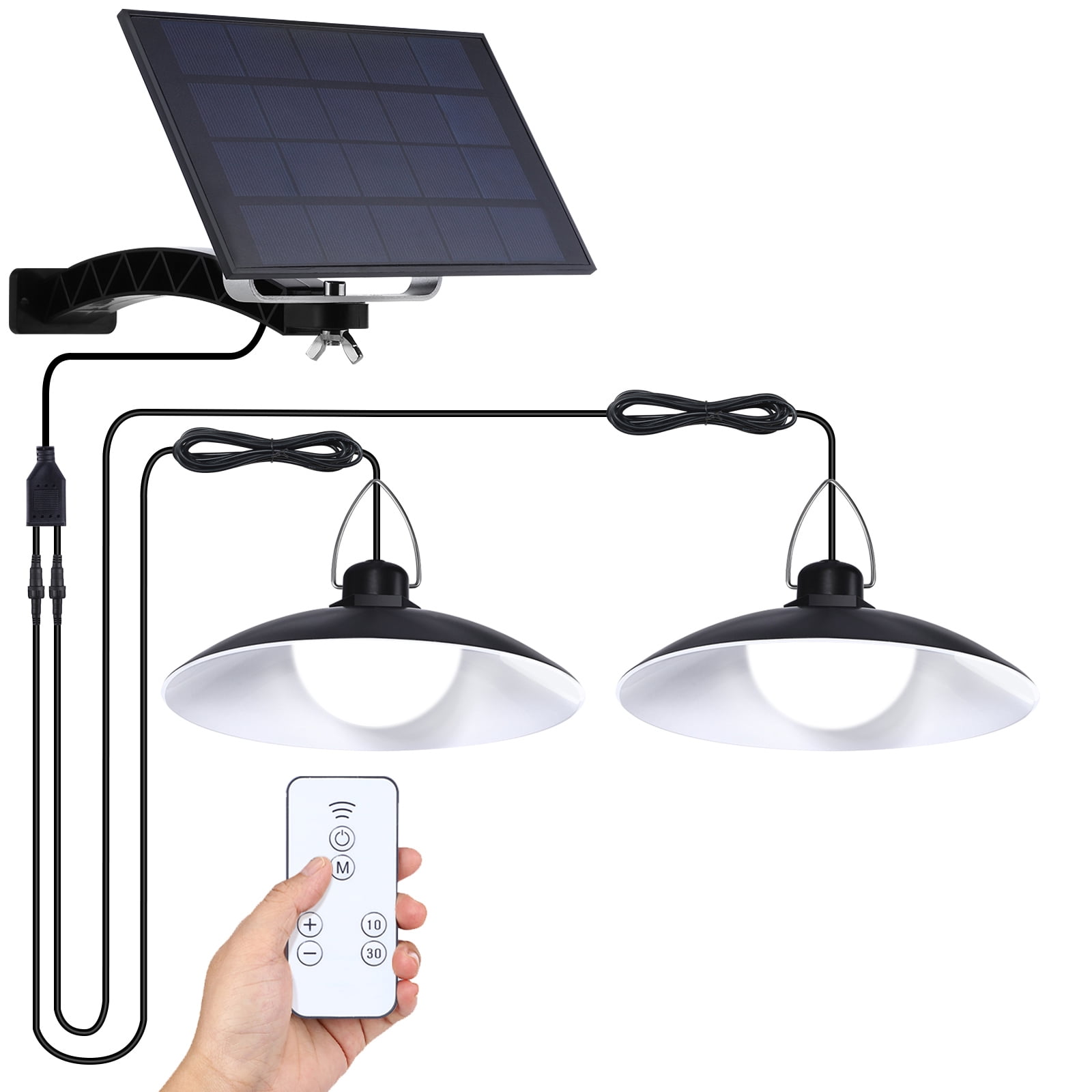 DONGPAI Solar Pendant Lights Remote Control LED Solar Shed Lights ...