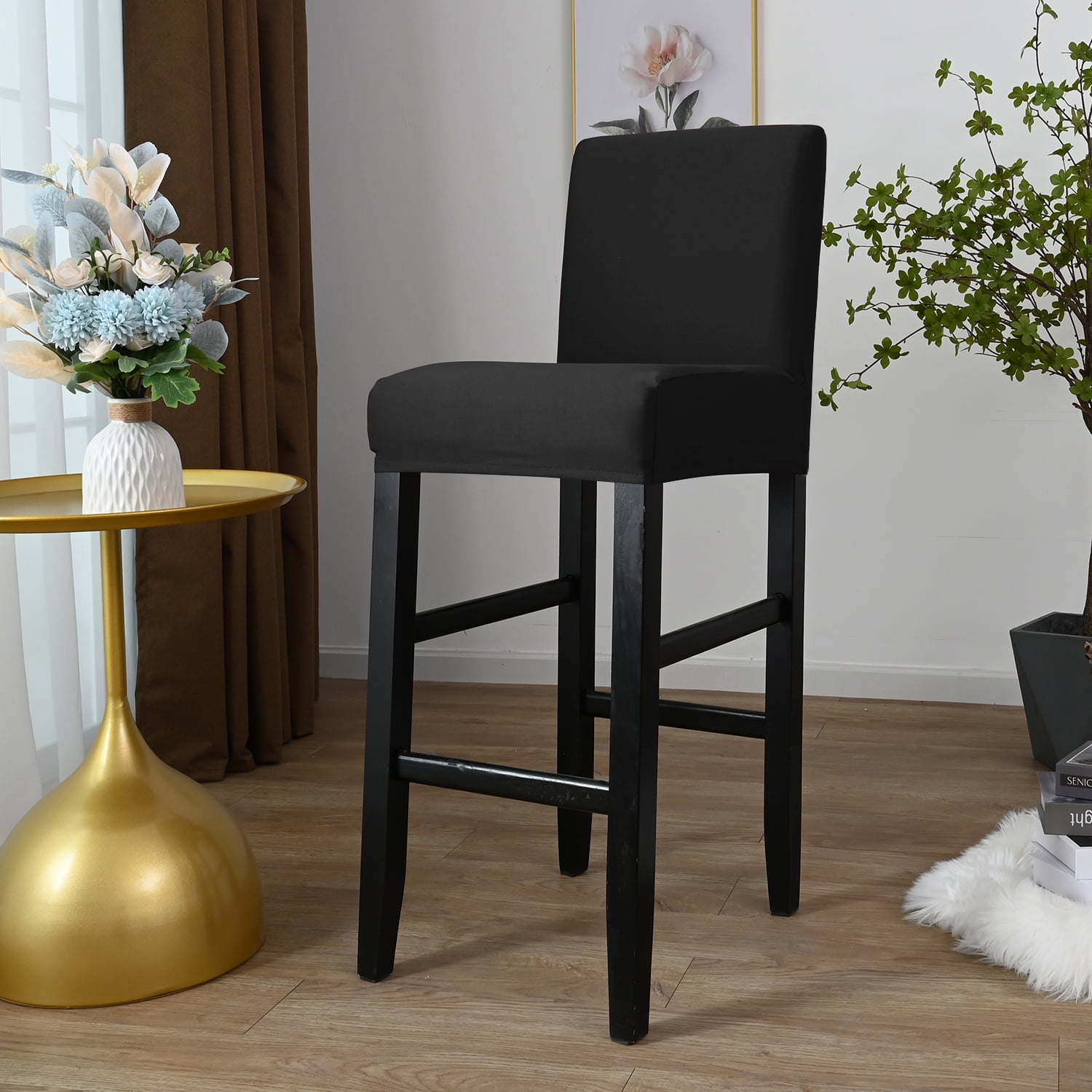 DONGPAI Stretch Bar Stool Covers for Counter Height Side Chair Slipcovers for Dining Room Cafe Chair Seat Cover Walmart