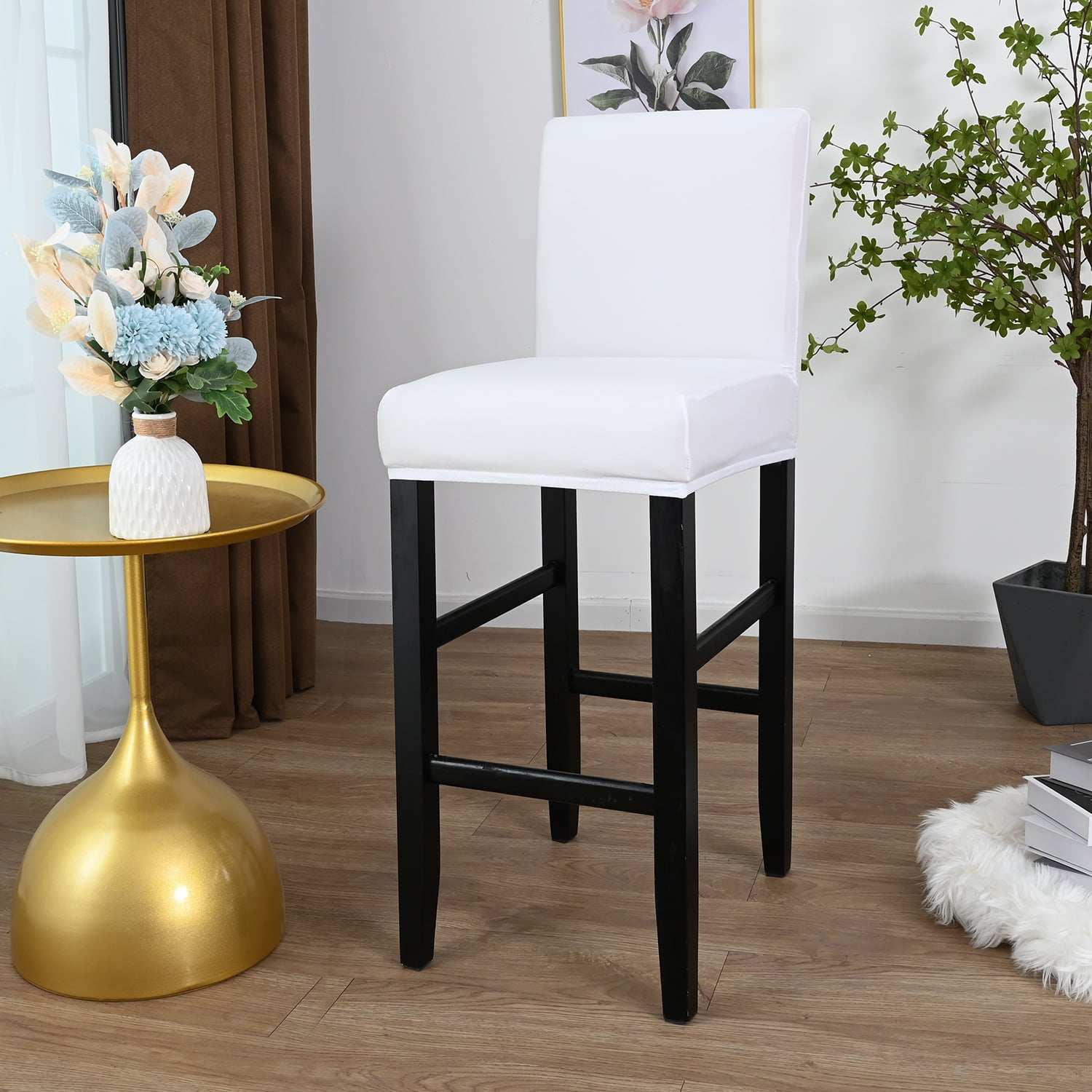 DONGPAI Stretch Bar Stool Covers for Counter Height Side Chair Slipcovers for Dining Room Cafe Chair Seat Cover Walmart