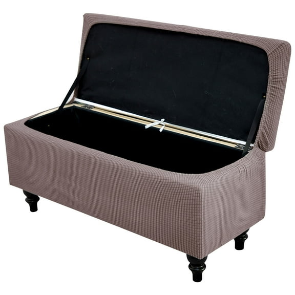 DONGPAI Stretch Storage Ottoman Cover Rectangle Storage Footrest Slipcover Bench Folding Stool Protector