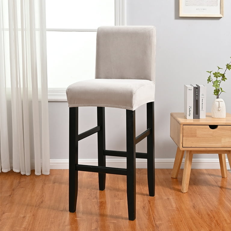 DONGPAI Stretch Velvet Bar Stool Cover Removable Washable Stool Chair Slipcover Dining Room Cafe Furniture Chair Seat Cover Protector Walmart