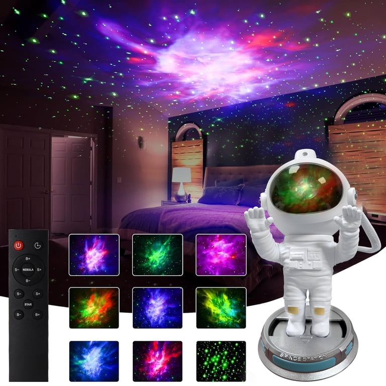 DONGPAI Upgraded Astronaut Galaxy Nebula Star Projector Light, 360 