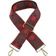 thumbnail image 1 of DONGTIAN Embroidered Bag Straps Replacement Adjustable Guitar Strap Shoulder Purse Straps Replacement Crossbody Silver Clasp Style 04, 1 of 4