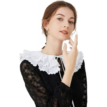 DONGTIAN Fake Collar Detachable Blouse False Collar Little Shawl Top for Women Teens Girls