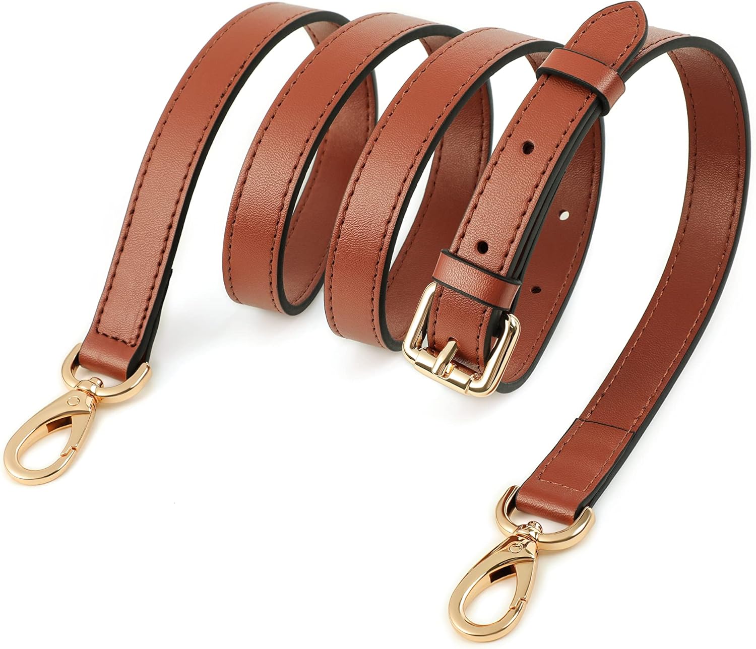 Sourcing Map Tracolla In Pelle Regolabile Per Borsa - Cinturone Sostitutivo Da 106-130 Cm - Larga 1,5 Cm - Marrone