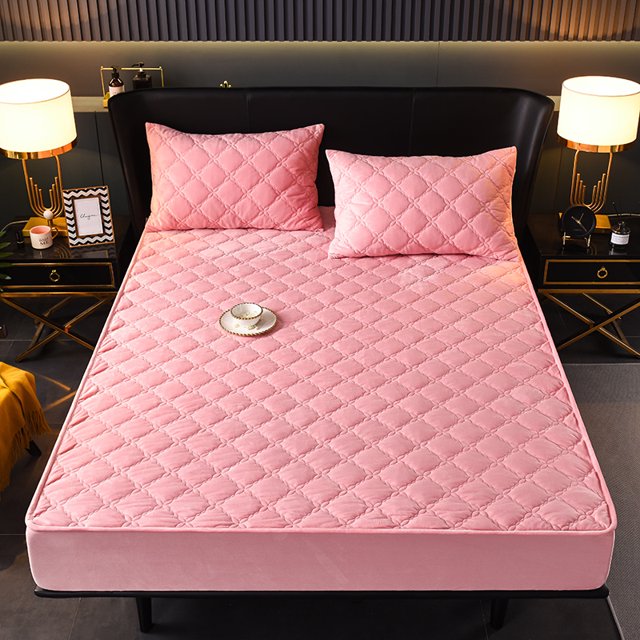 DONGTIAN Mattress Cover New Thick Crystal Velvet Bed Sheet, Fit And