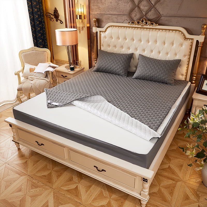 DONGTIAN Monochrome Quilted Mattress Cover, Waterproof Protector