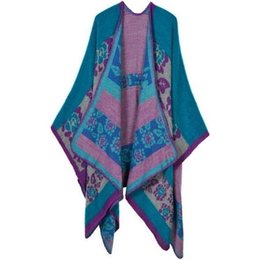 DONGTIAN Women's Fashion Winter Oversized Blanket Poncho Cape Shawl Cardigans