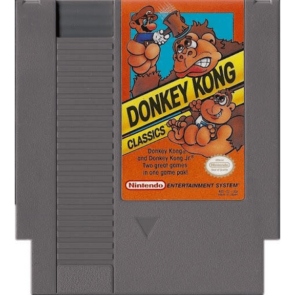 Pre-Owned DONKEY KONG CLASSICS - Authentic NES (Nintendo Entertainment System 1985) 72 Pin 8 Bit Video Game Cartridge