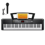 Donner DEK-100 61-Key Portable Digital Piano for Beginners, 128 Tones & Rhythms, Sustain Pedal, Auto Accompaniment, Lightweight & Compact