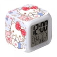 thumbnail image 1 of DONNGZAE Digital Alarm Clock for Kids, Cartoon Hello Kitty Pattern 7 LED Color Changing Wake Up Clock with Thermometer Function and Night Light, Gift for Boys Girls A93-472 SLO526-0713, 1 of 7