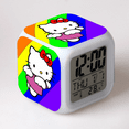 thumbnail image 1 of DONNGZAE Digital Alarm Clock for Kids, Hello Kitty Pattern 7 LED Color Changing Wake Up Clock with Thermometer Function and Night Light, Gift for Boys Girls A93-039 SLO526-0650, 1 of 7