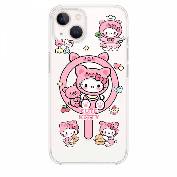 DONNGZAE for iPhone 13 Pro Case, Cute Cartoon Hello Kitty Phone Case, Soft Rubber Shockproof Protective Case for Women Girls Kid Gift SLO526-0820