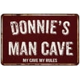 thumbnail image 1 of DONNIE'S Man Cave Red Grunge Gift Sign Metal 12x18 Decor 208120003268, 1 of 1