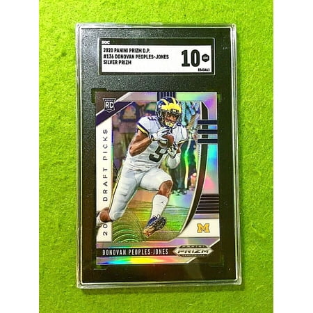 DONOVAN PEOPLES JONES SILVER PRIZM ROOKIE CARD SGC 10 GEM MINT 2020 Prizm POP 1