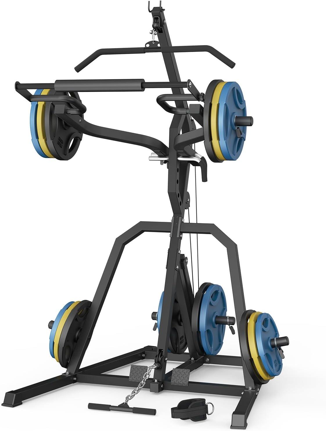 Power Squat Rack DONOW Leverage Gym Power Rack Squat Rack Lever Gym with LAT Low Row ...