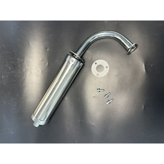 CHROME EXHAUST MUFFLER PIPE For 2 STROKE MOTORISED PUSH BIKE - Foto 5