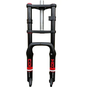 DONSP1986 20*4.0" Fat Tire Fork, Bike Air Suspension Fork Double Shoulder 9mm QR Disc Brake for E-Bike
