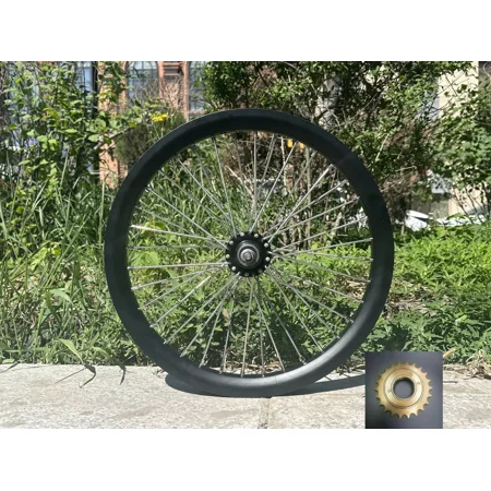DONSP1986 20'' Double Wall Rim 10G 36 Spokes Rear Wheel & Flywheel - MTB/Road/Cruiser Bike