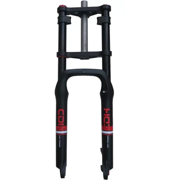 DONSP1986 26*4.0" Fat Tire Fork, Bike Air Suspension Fork Double Shoulder 9mm QR Disc Brake for E-Bike