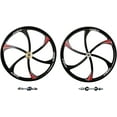 thumbnail image 1 of DONSP1986 26" Black Magnesium Mag Wheel Set & Flywheel-MTB Road Cruiser Bike Wheel, 1 of 5