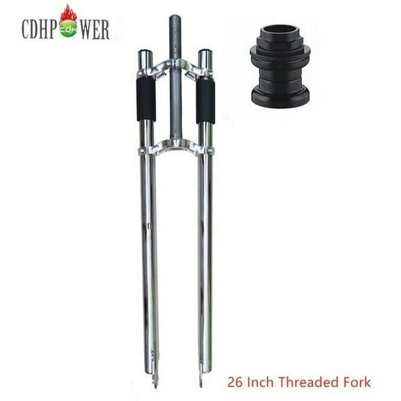 DONSP1986 26" Threaded Triple Tree Non Suspension Bike Fork & 1'' Headset - Motorized Bike