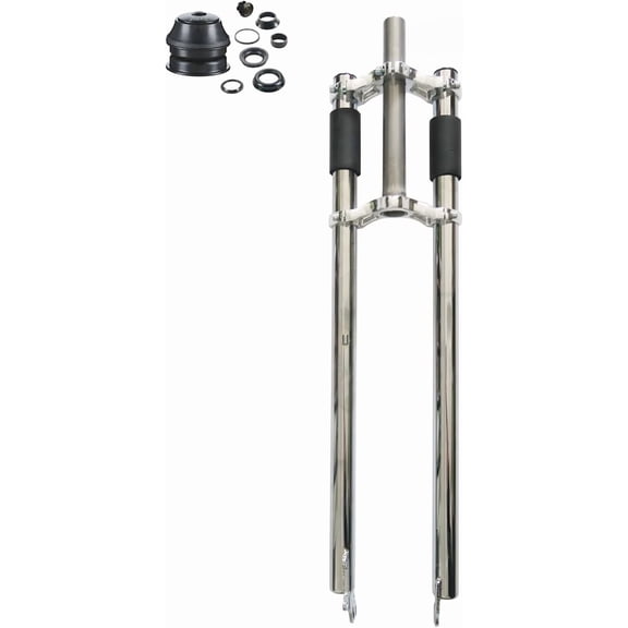 DONSP1986 26" Tripe Tree Non-Suspension Bicycle Fork and 1 1/8" Headset