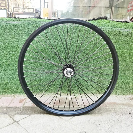 DONSP1986 26 inch Heavy Duty Bicycle Rear Wheel Rim 12 Gauge, Double Wall Aluminum Alloy 48 Spokes Wheel, 26" Bike Rear Rim 135mm (Black) Disc Brake