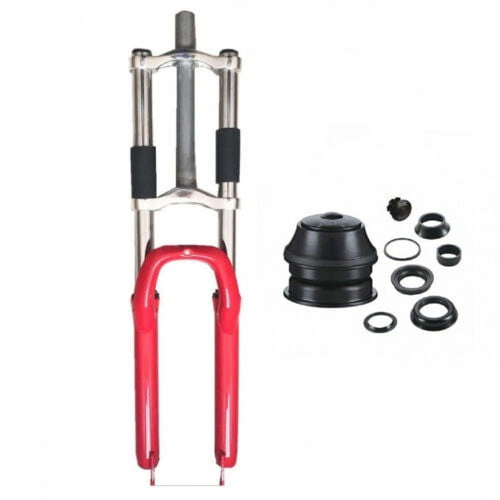 DONSP1986 Bike Suspension Fork 26",Disc Brake,Red,Bike Fork/Bicycle Forks