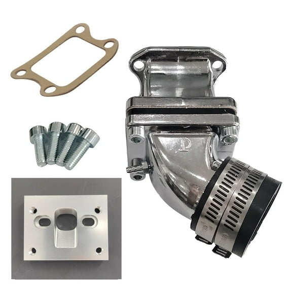 DONSP1986 Dio Reed Valve Kit and CNC Block (Square) -66cc/80cc/100cc Gas Motorized Bicycle