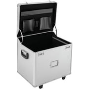 DONSU Portable File Organzier Box,Large Capacity Briefcas,Hard Carrying Business Case,Aluminum Alloy File Lock Box w/Lock For Homes, Offices, Hospitals, Hotels, Schools, Shopping Malls, Banks
