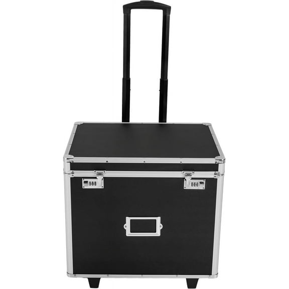 DONSU Portable File Storage Box,Locking Mobile Business Case, Aluminum Alloy File Lock Box, Hand pull File Case For Homes, Offices, Hospitals, Hotels, Schools, Shopping Malls, Banks