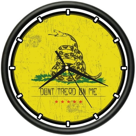 DONT TREAD ON ME Wall Clock libertarian flag patriot american colony flag gift
