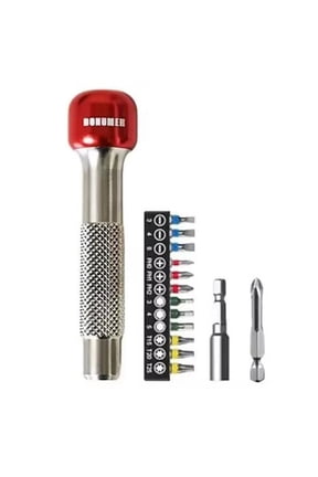 DONUMEH Screwdriver Multifunctional Keychain Magnet Tool for Portable Bike Repair