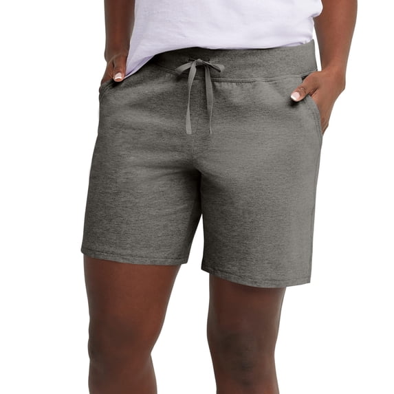 DONYUDE Women's Jersey Pocket Shorts, Drawstring Cotton Jersey Shorts, 7" Inseam