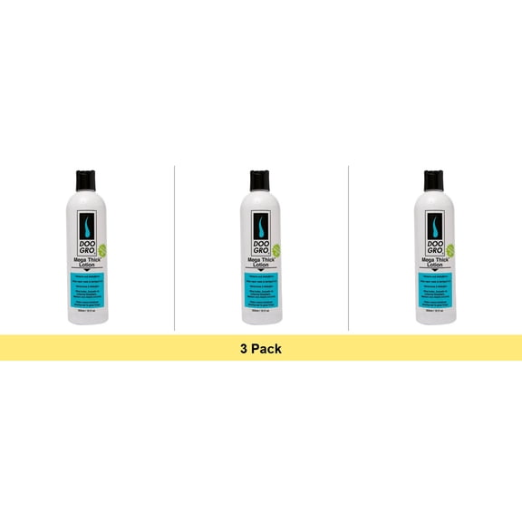 DOO GRO Mega Thick Lotion, Avocado Oil 12 oz., Moisturizing, Unisex - 3 Pack
