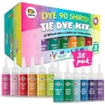 thumbnail image 1 of DOODLE HOG Tie Dye Kit for Kids & Adults - 36 Large Tye Dye Bottles with 12 Colors & Tie Dye Powder, Soda Ash, Gloves - Tie Dye Kits for Large Groups, 1 of 5