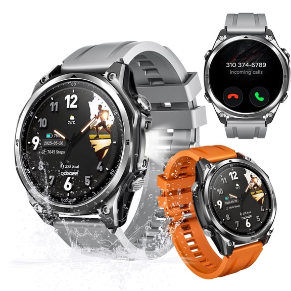 DOOGEE ANYWISE W1 LITE Smartwatch for Men,1.43''AMOLED Tactical Smart Watch for Android/IOS, 3ATM Fitness Tracker, 170+ Sports Modes