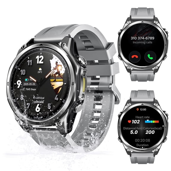 DOOGEE ANYWISE W1 LITE Men’s Digital Watch, 1.43" AMOLED Touchscreen, Waterproof Casual Electronic Wrist Watch for Daily Use