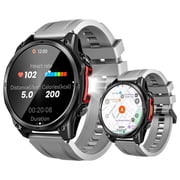 DOOGEE Anywise W1 Pro Mens Smart Watch, 5ATM Dual-Band GPS Offline Maps,1.43" Fitness Smartwatches for Android Phone/iPhone Compatible,170+ Sports Modes, Answer/Make Calls/12 Days Battery/2 Strap